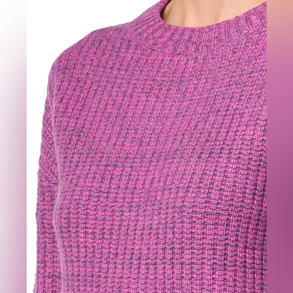 Monrow Women's Wool Cashmere Spacedye Sweater Acai MONROW – Medium – NWT - Picture 6 of 8